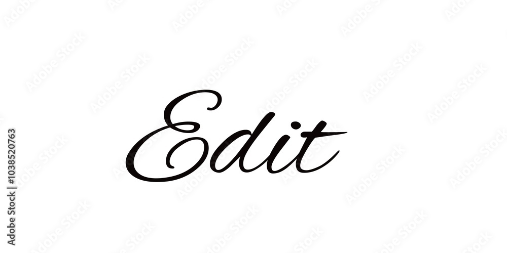 Edit word text isolated on white background. Edit word text isolated on white background.