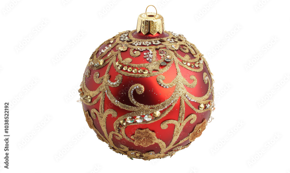 Christmas ball isolated on white or transparent background