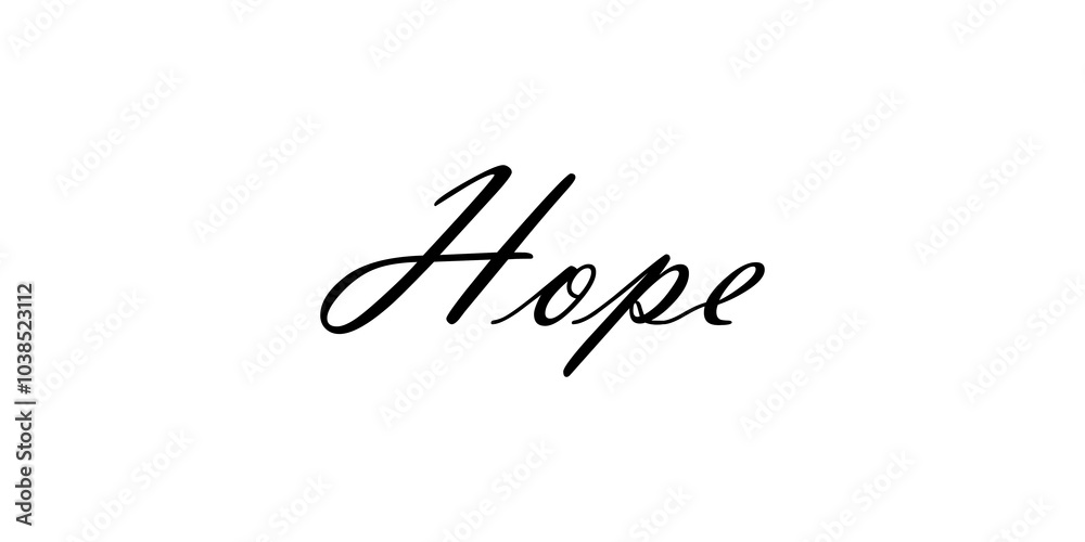 Hope word text isolated on white background. Hope word text isolated on white background.