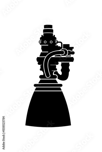 Space Rocket Engine Vector 