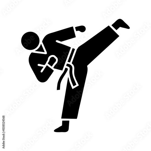 martial arts, taekwondo, vector icon