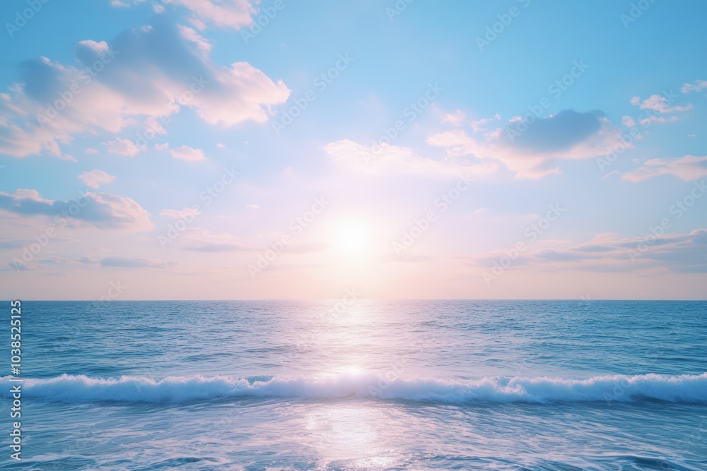 Obraz premium serene ocean sunset landscape