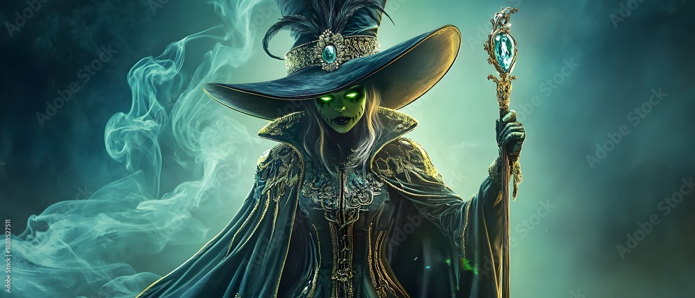 Mysterious Sorceress in Dark Enchantment