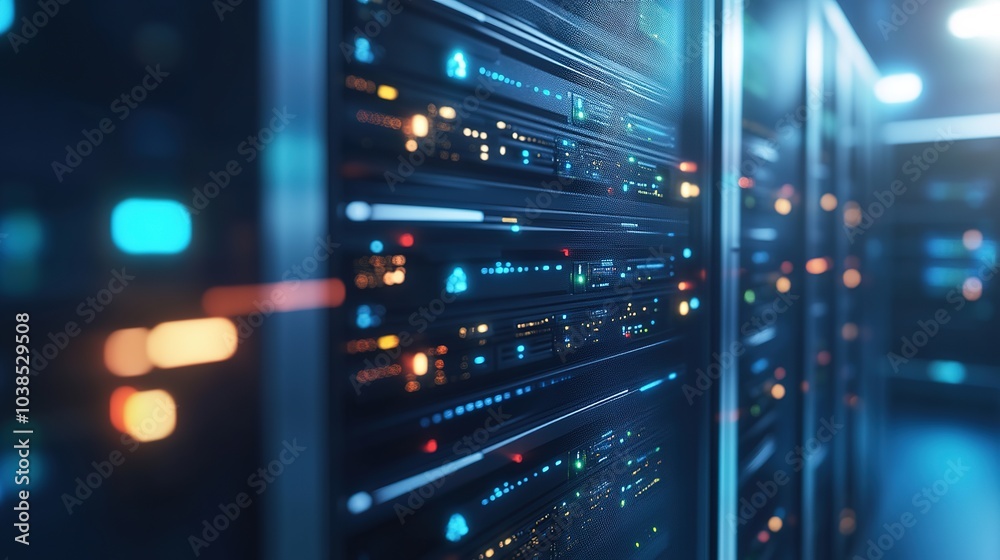Naklejka premium Backup servers and cloud solutions tailored for small businesses.