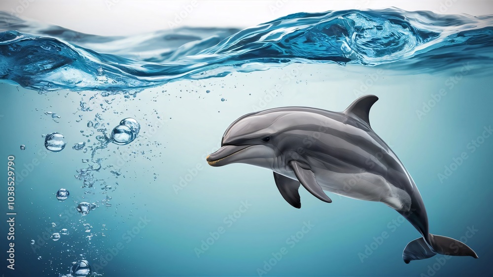 Obraz premium Dolphin Banner Template