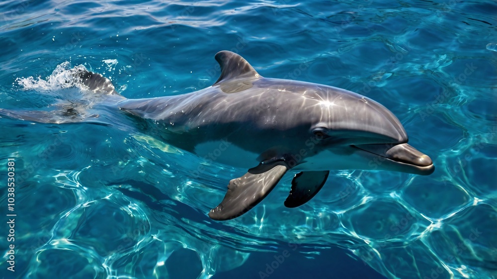 Fototapeta premium Dolphin Banner Template