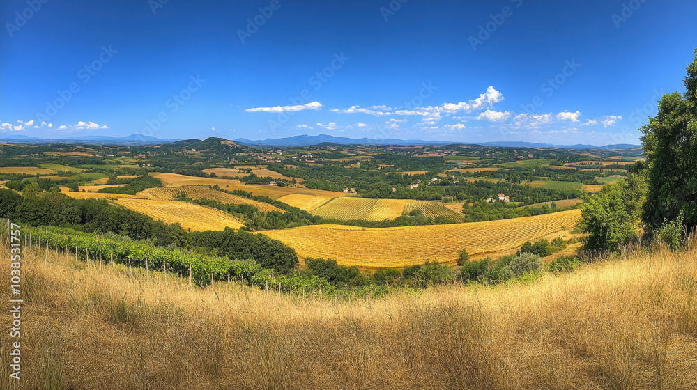 Fototapeta premium Stunning Landscape with Scenic Views and Vibrant Colors