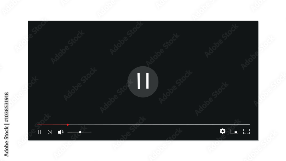 Streaming screen template with interface buttons, empty digital window with play forward and volume, multimedia video player mockup live, screenshot of video player, video streaming online Streaming screen template with interface buttons, empty digital window with play forward and volume, multimedia video player mockup live, screenshot of video player, video streaming online