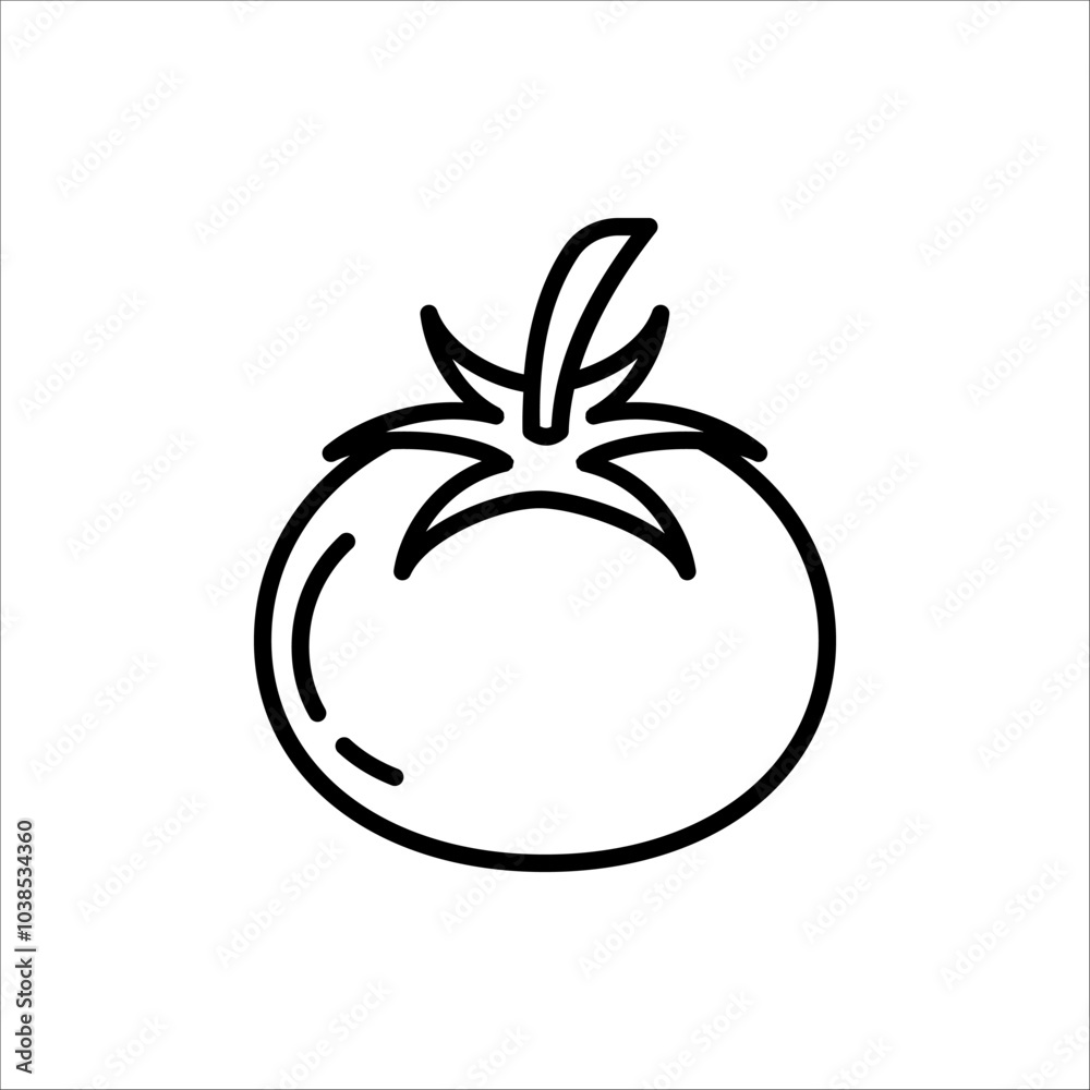 Tomato vegetable icon. Vector illustration for mobile concept and web design. Symbol, logo illustration. Vector graphics