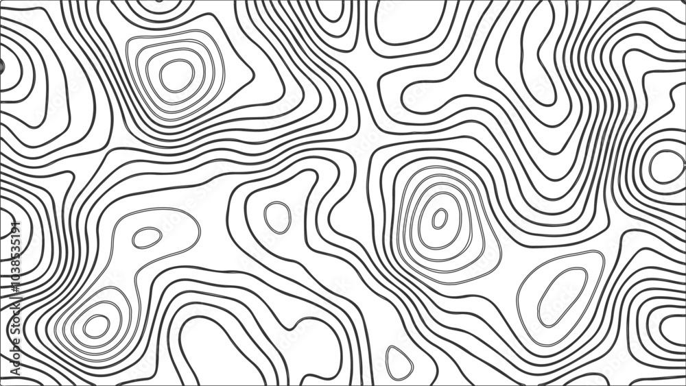 Topography vector background, banner. Imitation of a geographical map, contour lines. Modern design with topographic wavy pattern design.paper texture Imitation of a geographical map shades Topography vector background, banner. Imitation of a geographical map, contour lines. Modern design with topographic wavy pattern design.paper texture Imitation of a geographical map shades