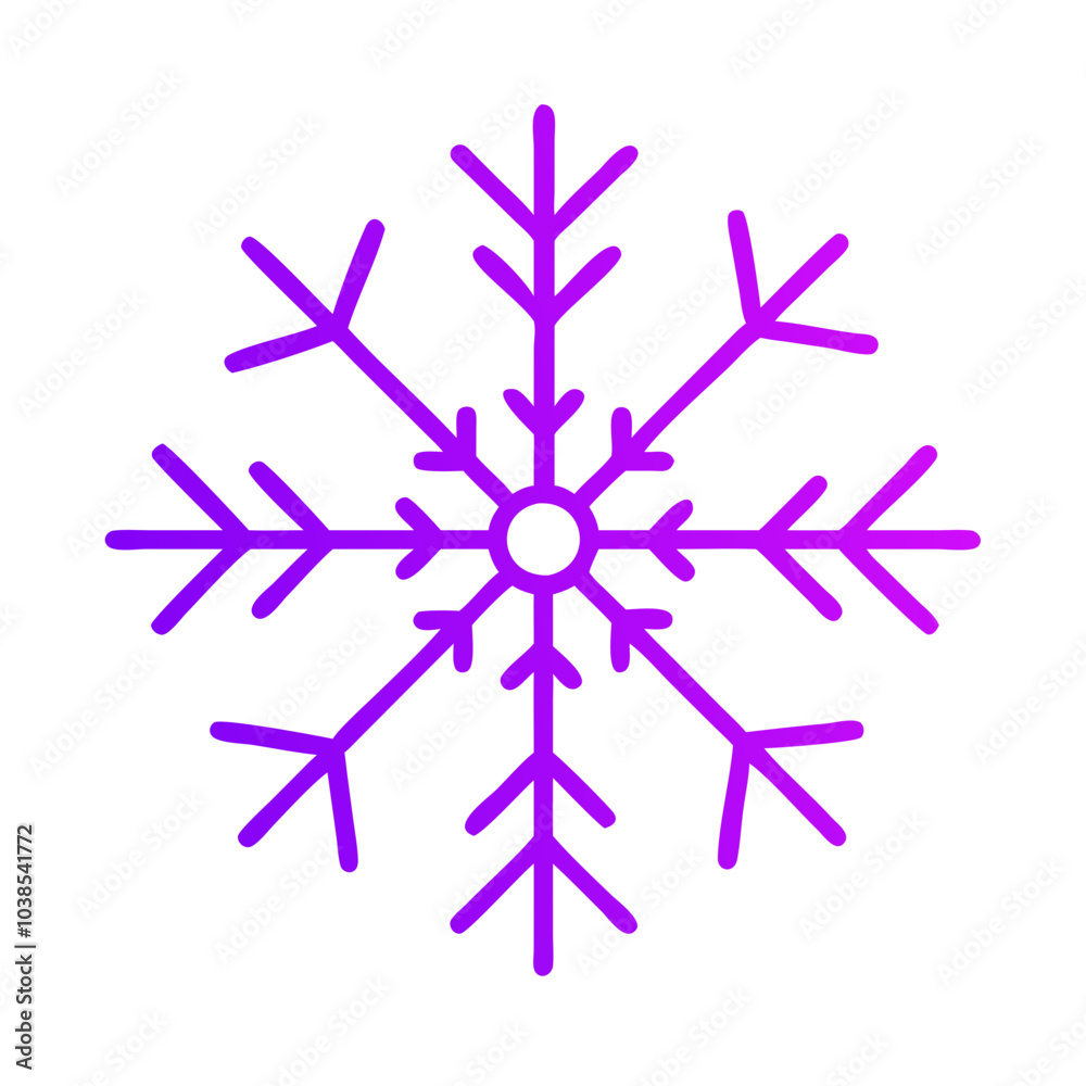 a simple illustration of a snowflake. It is drawn with purple lines on a white background. The snowflake has a symmetrical design with six branches radiating from a central circle a simple illustration of a snowflake. It is drawn with purple lines on a white background. The snowflake has a symmetrical design with six branches radiating from a central circle