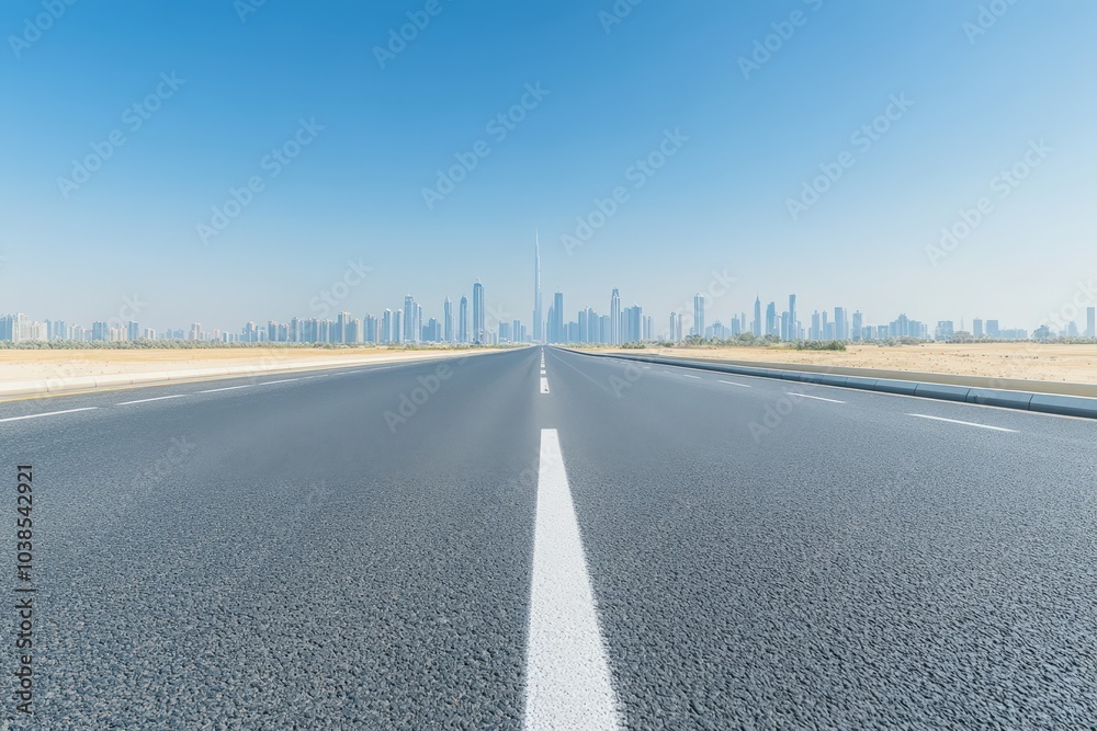 Fototapeta premium modern city skyline on a clear day