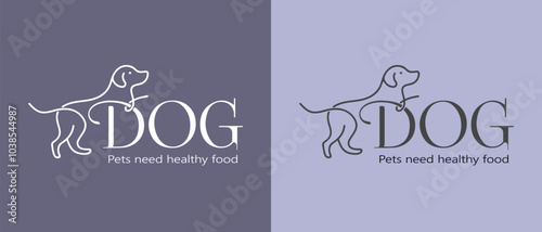 Organic Logo Elements Reflecting Sustainability and Care for the dog healthy food