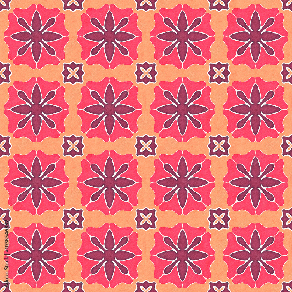 Batik seamless pattern, geometric repeating pattern Batik seamless pattern, geometric repeating pattern