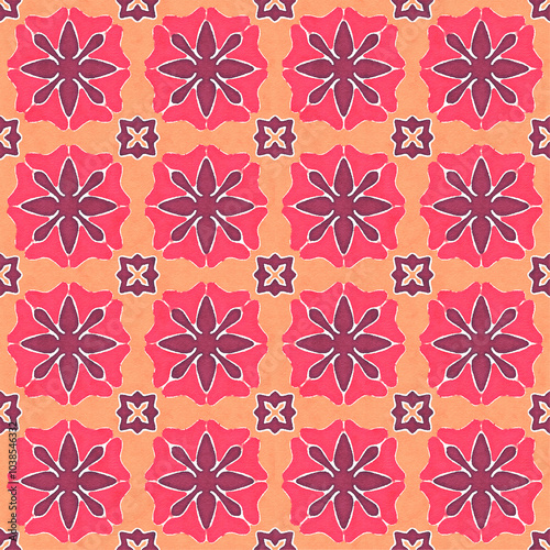 Batik seamless pattern, geometric repeating pattern