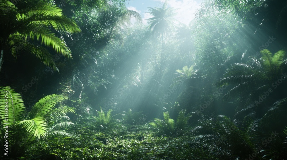 Sunlight Through Rainforest Canopy Sunlight Through Rainforest Canopy