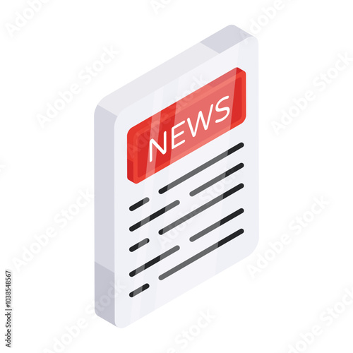 A beautiful design icon of newspaper 

