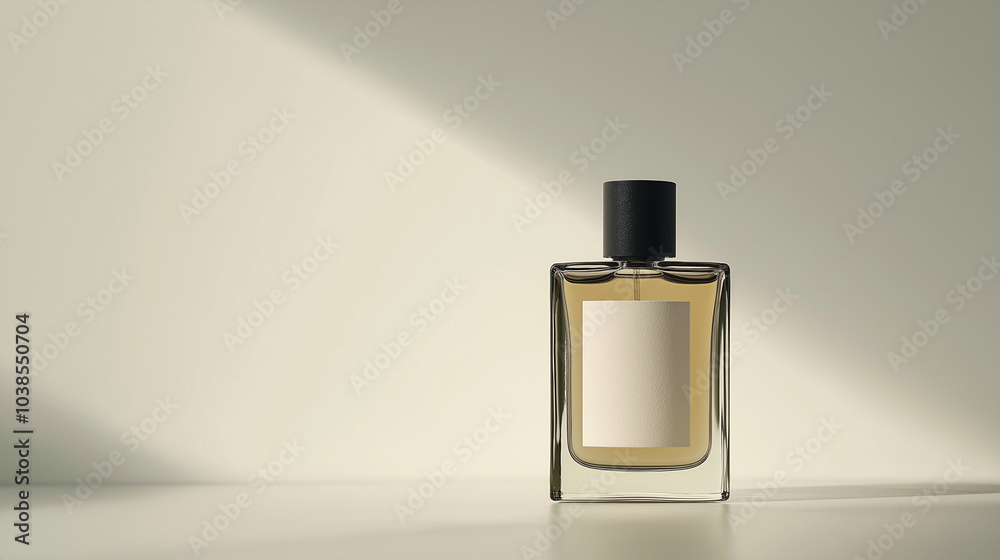 perfume container , bottle with blank label for copy space , isolated on white background perfume container , bottle with blank label for copy space , isolated on white background