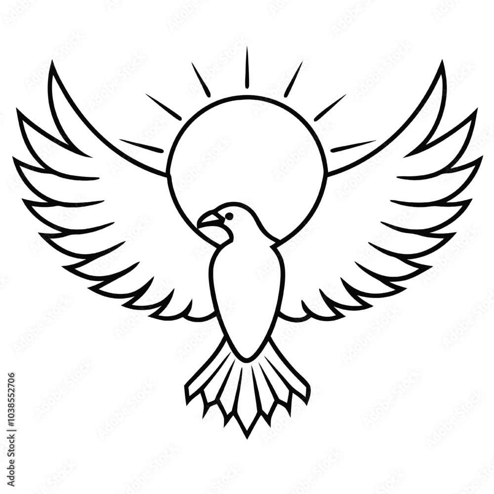 Fototapeta premium A Majestic Eagle Soaring Through a Cloudless Sky logo