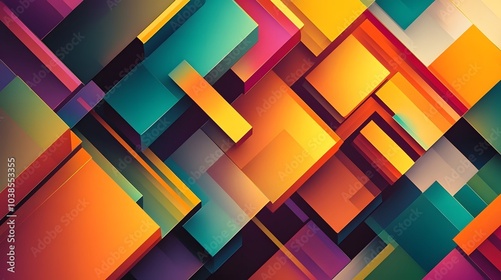 Fototapeta premium Abstract Geometric Shapes Wallpaper