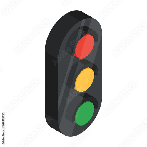 Modern design icon of traffic signal

