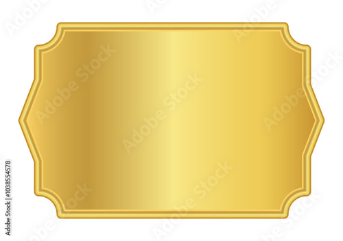 gold label banner, luxury golden frame, gold name plate