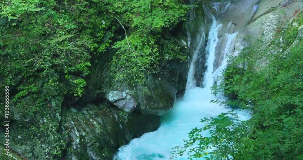 山梨県、西沢渓谷の景色 山梨県、西沢渓谷の景色