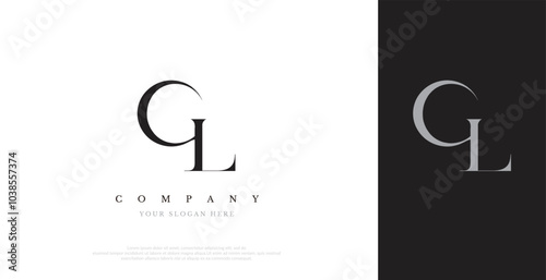 Initial GL Logo Design Vector 