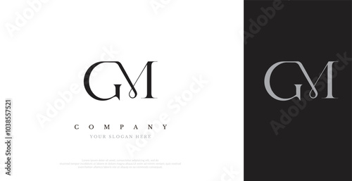 Initial GM Logo Design Vector 