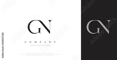 Initial GN Logo Design Vector 