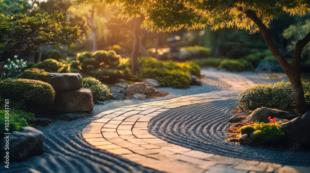 Serene Japanese Garden Path Serene Japanese Garden Path