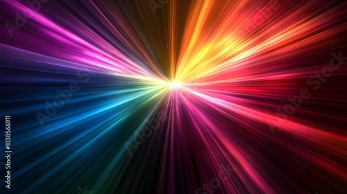 Abstract Colorful Radiating Light