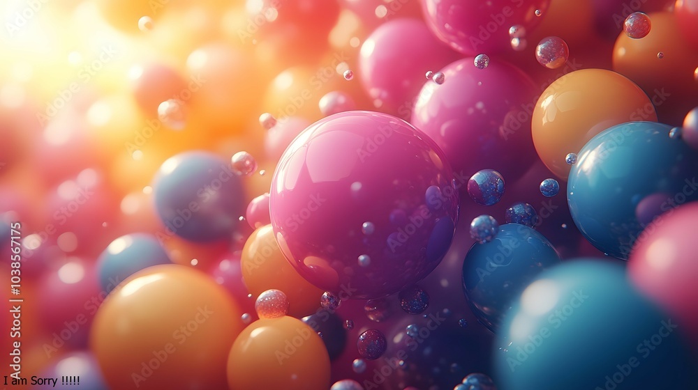 Colorful Spheres Abstract Background Colorful Spheres Abstract Background