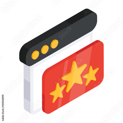 An icon design of web ratings 

