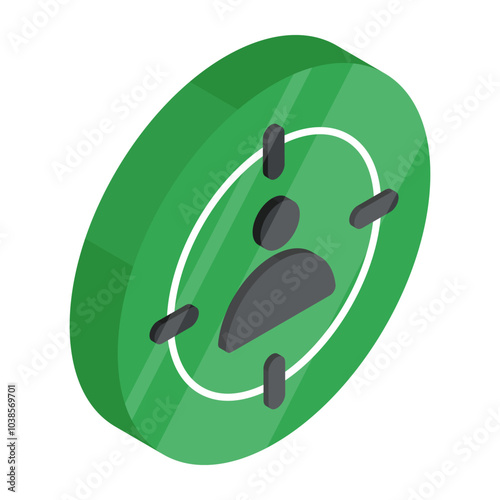 An icon design of focus user 

