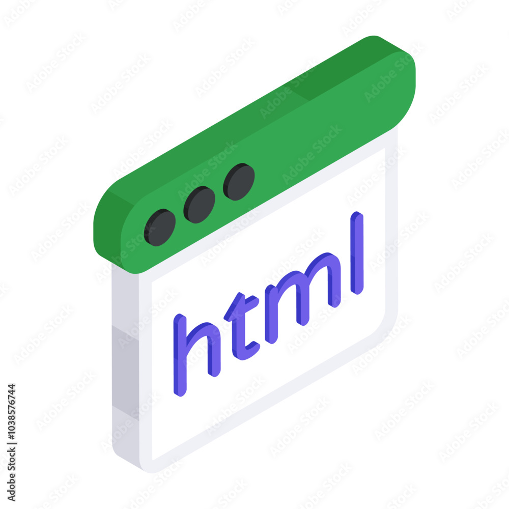 Unique design icon of html website
Unique design icon of html website