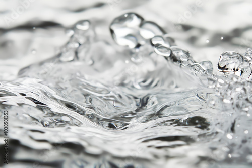 Wallpaper Mural A close-up image of water ripples with sharp details highlighting texture and movement. Torontodigital.ca