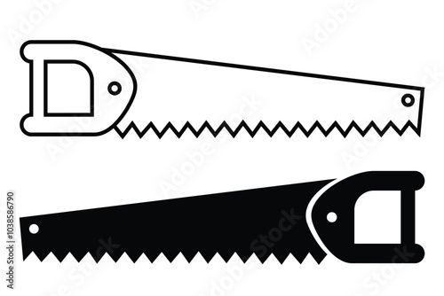 Hand saw icon vector illustration