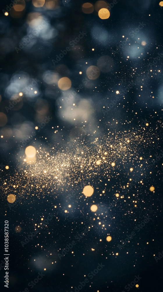 Starry night sky with scattered sparkling stars Starry night sky with scattered sparkling stars