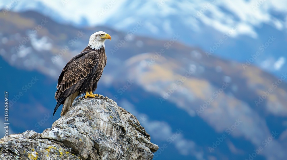 Fototapeta premium Eagle on a Rocky Perch