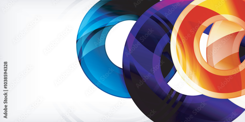 Bright colorful circles with light effects. Abstract background Bright colorful circles with light effects. Abstract background