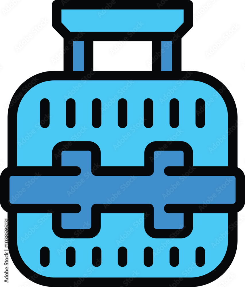 Blue dental mold showing teeth alignment for braces installation