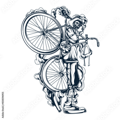 illustration line art for drawing or coloring