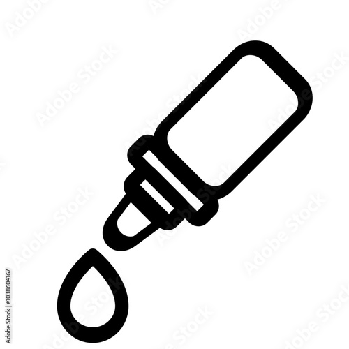 Nasal drops - clean and modern pharmacy and medicine icon