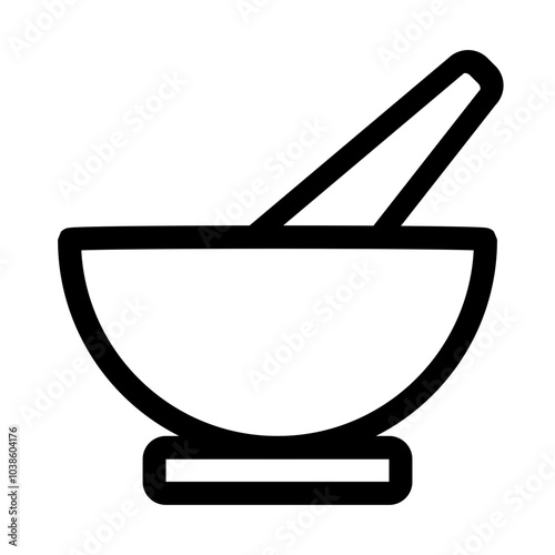 Pharmacy mortar - clean and modern pharmacy and medicine icon