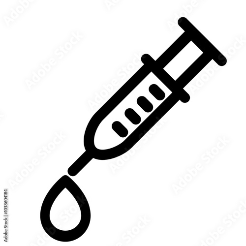 Medicine injection - clean and modern pharmacy and medicine icon