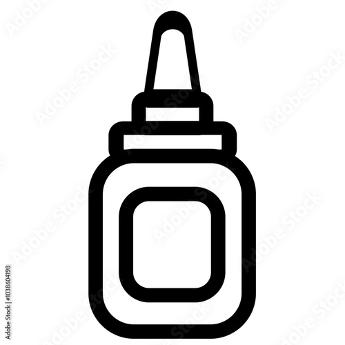 Nasal drops - clean and modern pharmacy and medicine icon