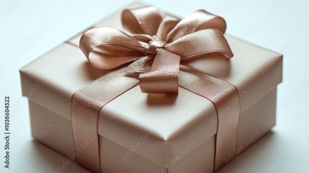 Elegant Gift Box on White Background Elegant Gift Box on White Background