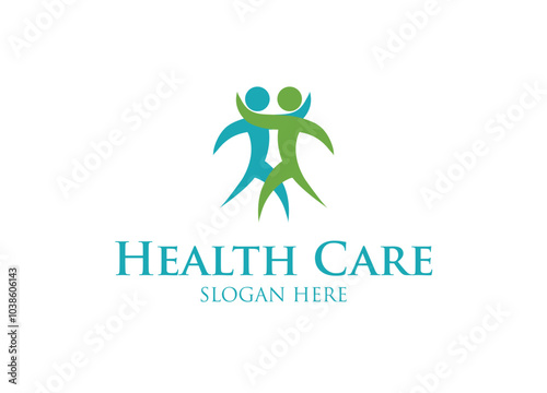 Unique health logo, medical sign logo, medical man care logo, health care logo vector template design