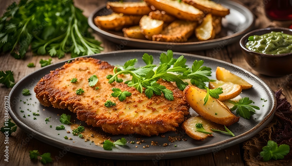 Original Weiner schnitzel with potatoes and herbs
Original Weiner schnitzel with potatoes and herbs